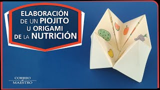 Elaboración de un piojito u origami de la nutrición