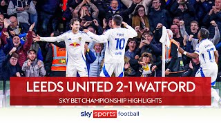 FIVE straight away defeats for struggling Hornets 😬🐝 | Leeds United 2-1 Watford | EFL Highlights