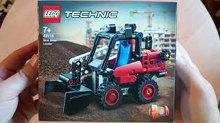 LEGO Technic 42116 Skid Steer Loader. Unboxing and slow pace, real time building.