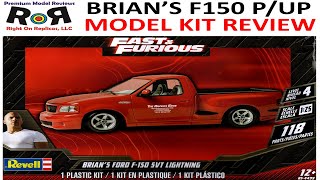 Brian's F&F F150 Lightning 1:25 Scale Revell 4499 -Model Kit Build & Review