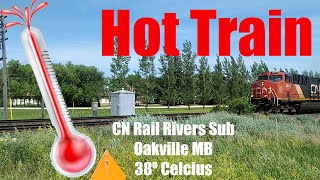 Hot Day - Hot Train Rivers Subdivision Oakville MB / Travels with Bill