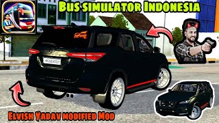 Elvish Yadav Fortuner modified mod for bus simulator Indonesia | Fortuner modified livery for bussid