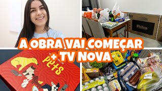 VAMOS INICIAR A OBRA + COMPRAMOS UMA TV PARA A SALA + COMPRAS NO ATACADÃO E RECEBIDOS 🤩