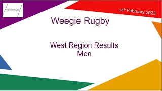 Scottish rugby results - West Region - 18 February 2023