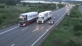 Post LKW und Schwertransporter auf der A2 (18.06.13)