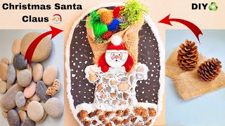 Easy Low - Cost Diy  Christmas Santa Claus idea from Recycled Materials