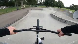 Feeble Manual to Footjam to Railride Barspin GoPro POV BMX