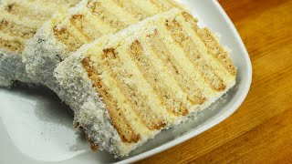 Striped Caramel Cream Cake - Recipe Videos