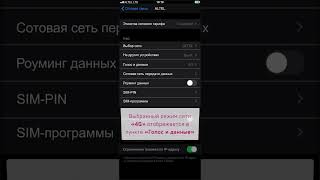 Apple iPhone. Смена режима сети на 4G LTE