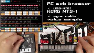 SYNC! KORG NTS-1 and volca sample with sequencer app NTS1SQC