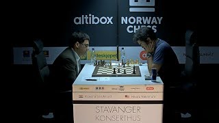 VISWANATHAN ANAND VS HIKARU NAKAMURA - NORWAY CHESS 2017 ROUND 7