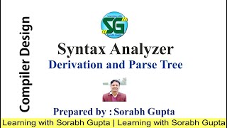 Derivation and Parse Tree | Left Most Derivation & Right Most Derivation | Parse Tree