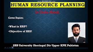 what is human resource planning in urdu-hindi|| HRP objective in HRM