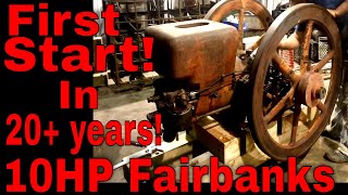 First Start! 10HP Fairbanks Morse Z Antique Gas Engine