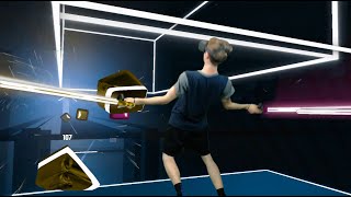 [Oculus Quest Mixed Reality] Beat Saber - My first Mixed Reality video!