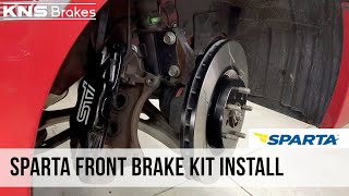 Sparta Evolution street brake kit install on a 2017 Subaru WRX STI