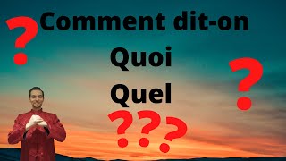 Comment dire "quoi quel" en chinois ?