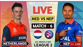 Live: Nepal vs Netherland live match today||ICC men's super league 2024|| NEP VS NED live match