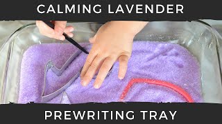 Calming Lavender Prewriting Tray for Kids