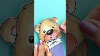 DIY ✨cute✨ BEAR bookmark 🐻🥹 Simple Paper Crafts 💗