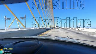 Driving Over Sunshine Skyway Bridge to St. Petersburg, Florida 2020