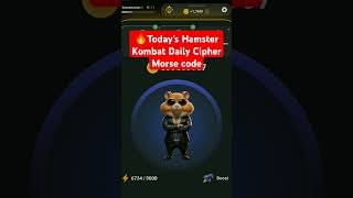 🔥Today’s Hamster Kombat Daily Cipher Morse code