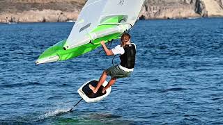 Sailing in Greece - A wingfoil adventure! Race training in Anti-Paros in 5-12 knots of wind