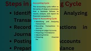 Accounting Cycle #fact #tallyprime #accounting #tally #youtubeshorts #tallyintegration