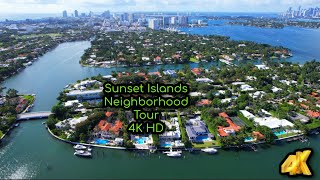 Sunset Islands in 4K | Miami | Florida | Neighborhood Tour