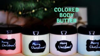 How to make ALL NATURAL COLORED WHIPPED SHEA BUTTER | PINK BLUE GREEN PURPLE ANY COLOR