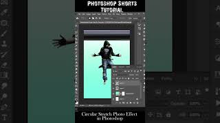 Circular Stretch Photo Effect in Photoshop#shorts