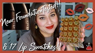 NEW!! Lisa Eldridge Velvet Lipsticks and Seamless Skin Foundation | 17 Lip Swatches!!