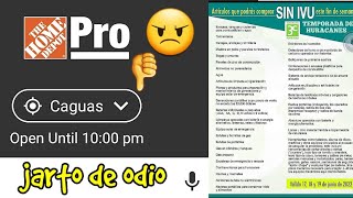 MOLESTO CON HOMEDEPOT CREÓ QUÉ NO VUELVO A COMPRAR JAMAS !!!!! cobrando ivu en violacion a la ley