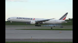 Air France 777-300 landing, DTW