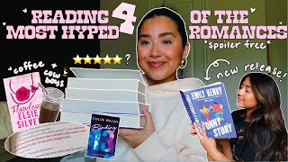 Reading 4 of the most hyped up romance books! 📚💖🎀 *spoiler free reading vlog*