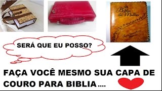 Capa De Couro Para Biblia - Como Encadernar Livros