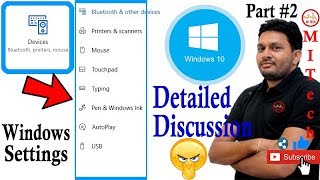 Windows 10 settings:DevicesSetting🖥🖱💡WiFi,Printer Scanner,Touchpad,Pen&WindowsInk|Part 2 Detailed