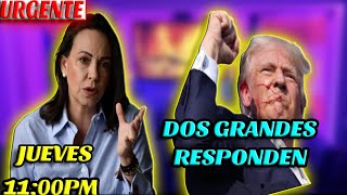 MARIA CORINA MACHADO RESPONDE A MADURO Y DICE QUE ELLA ESTA EN VENEZUELA, DONALD TRUMP RESPONDE.