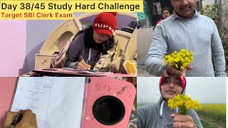 Day 38/45 Study Hard Challenge (9 Hours)||Target SBI Clerk Exam||