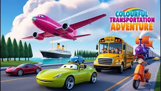 "Colors on the Move: A Ride Around the World" II Learning Colors And Transportation For Kids