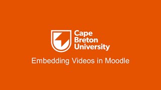 Embedding Videos in Moodle