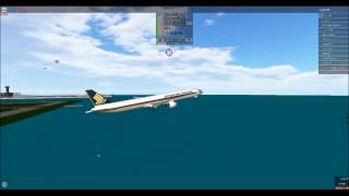 Roblox/ A place with airliners full flight Singapore Airlines SIA Boeing -300ER