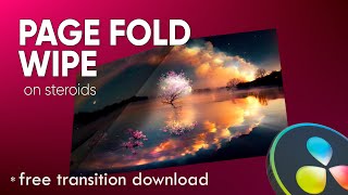 Free Page Fold Transiton for Davinci Resolve