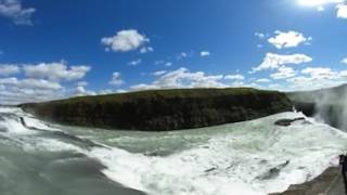 360 degree Gullfoss Falls Iceland Waterfall Wasserfall Island Grad