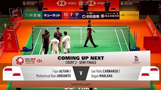 Fajar Alfian/ M Rian Ardianto vs Leo Rolly / Bagas Maulana | SF Kumamoto Japan Master 2024