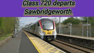 Class 720 departs Sawbridgeworth