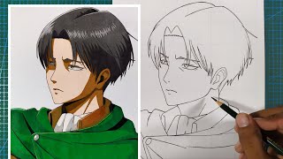 Cara Menggambar Levi Ackerman | Drawing Levi Ackerman Step by Step [Attack on Titan]