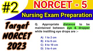 NORCET - 5 || AIIMS Nursing Officer Exam Preparation || Multiple Choice Questions || #2 ||