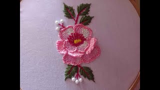 3D flower embroidery/Hand embroidery- Leisha's Galaxy embroidery.