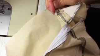 Hand sewing a hook and eye